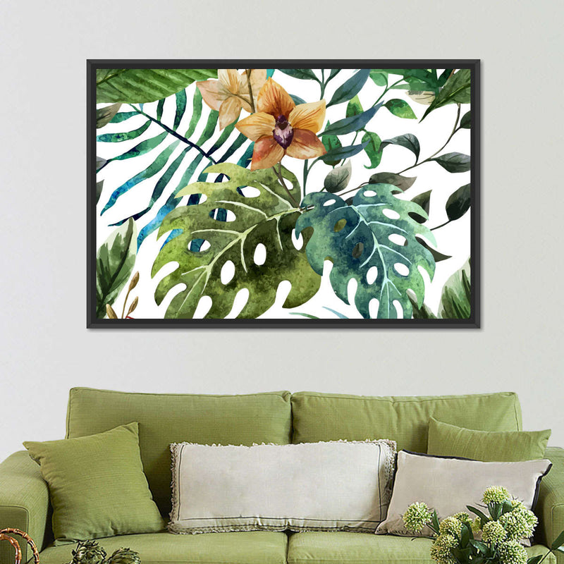 Wild Monstera Leaves Wall Art