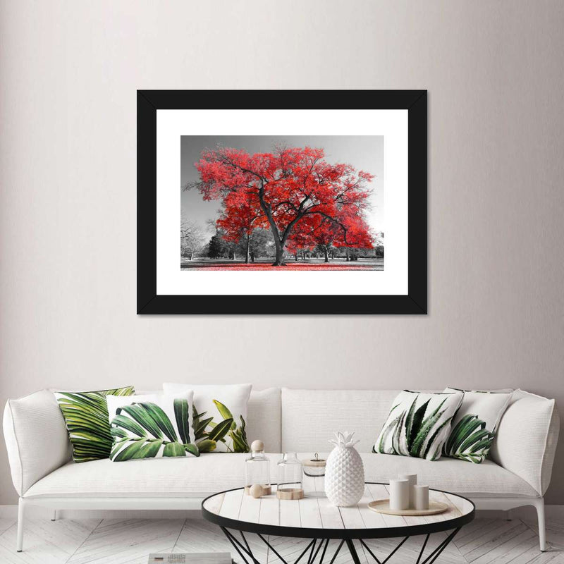 Red Tree Wall Art
