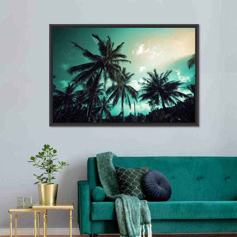 Retro Style Palm Trees Wall Art