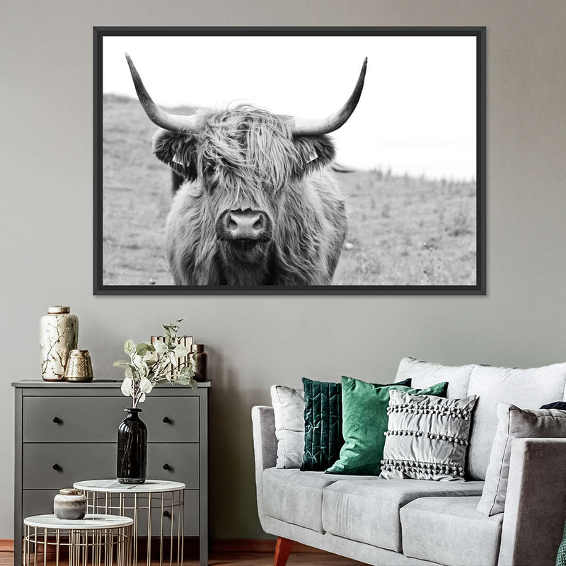Solitary Highland Cow Wall Art