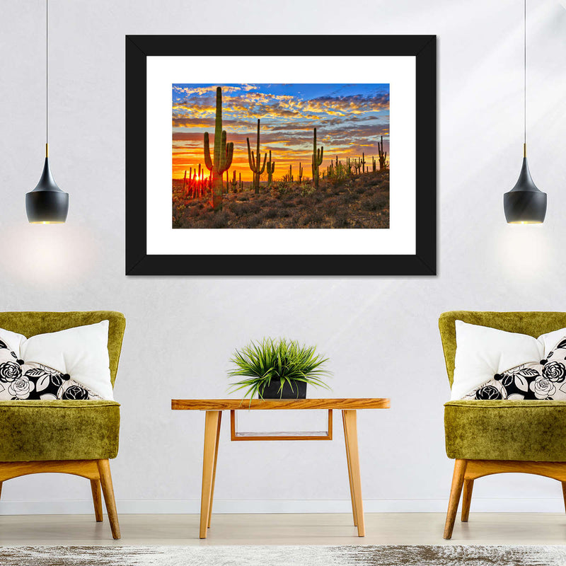 Sunset Cactus Wall Art