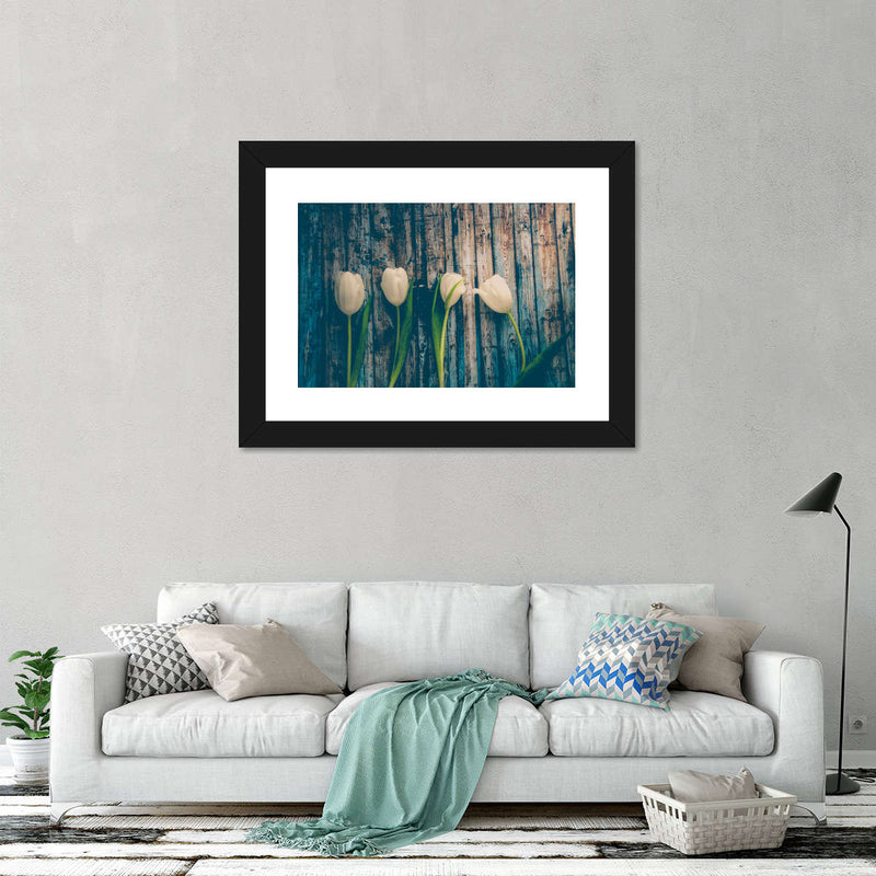Pristine White Tulips Wall Art
