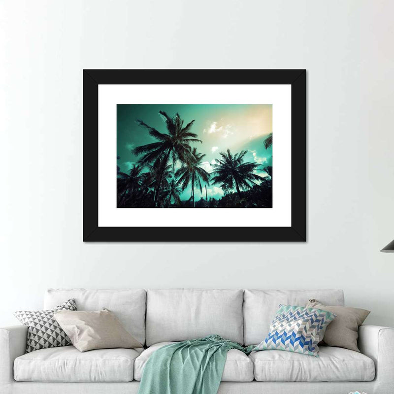 Retro Style Palm Trees Wall Art