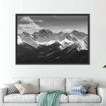 Monochrome Rocky Mountains Wall Art