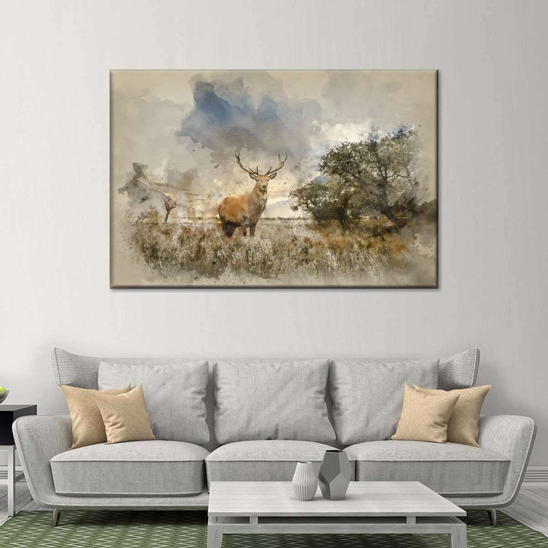 Vintage Stag Wall Art