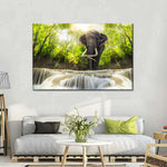 Waterfall Elephant Wall Art