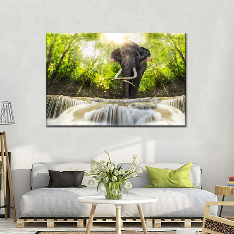 Waterfall Elephant Wall Art