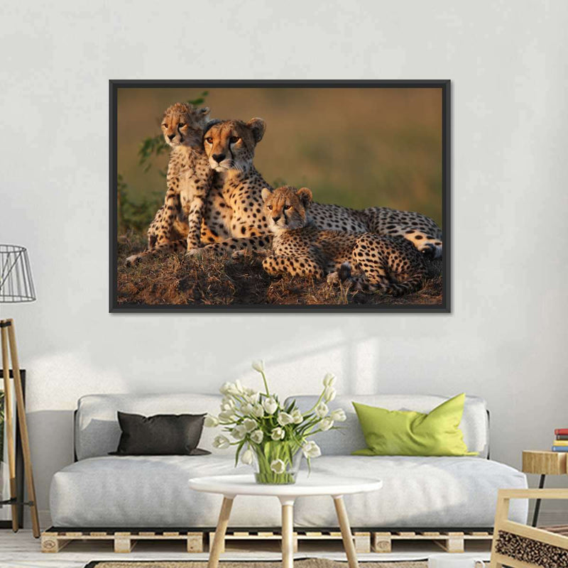 Safari Cheetah Family Wall Art