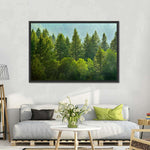 Lush Green Pine Trees Wall Art