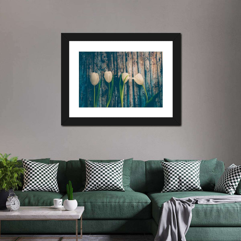 Pristine White Tulips Wall Art