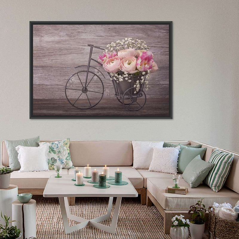 Ranunculus Bicycle Vase Wall Art