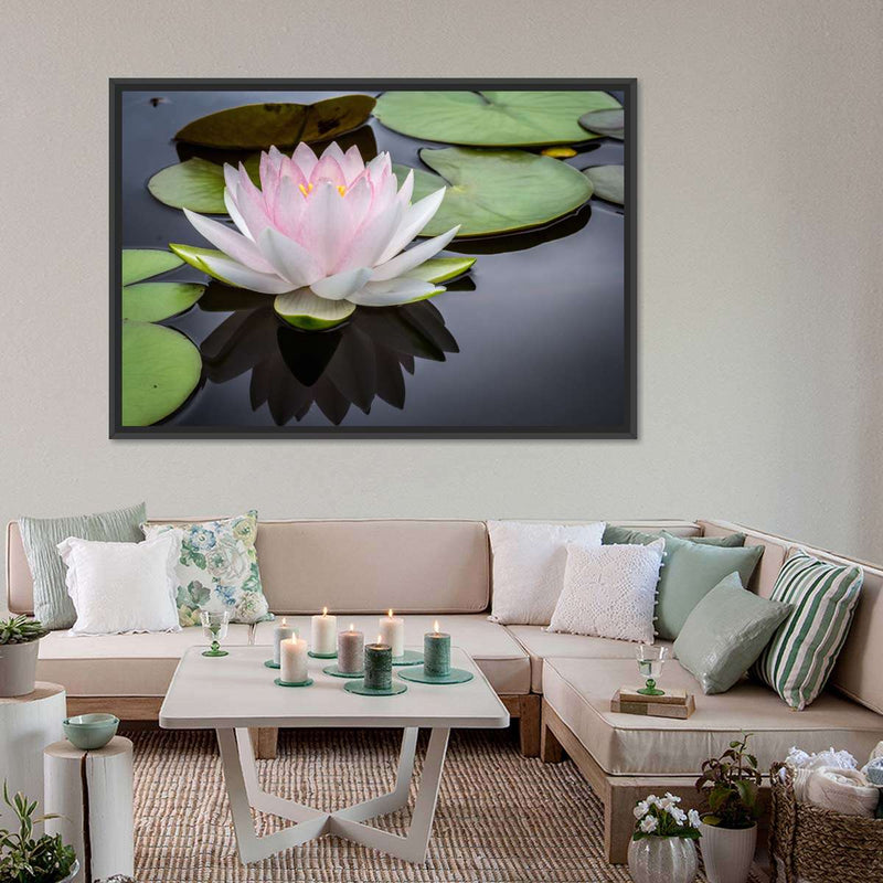 Pinkish White Lotus Wall Art