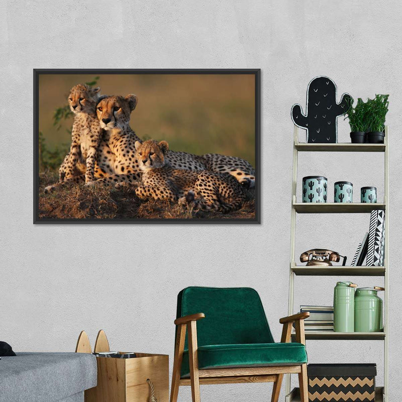 Safari Cheetah Family Wall Art