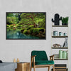 Zen Lakeside Bonsai Trees Wall Art