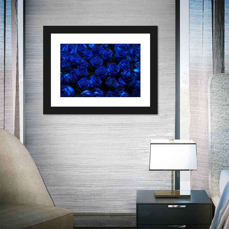 Royal Blue Roses Wall Art