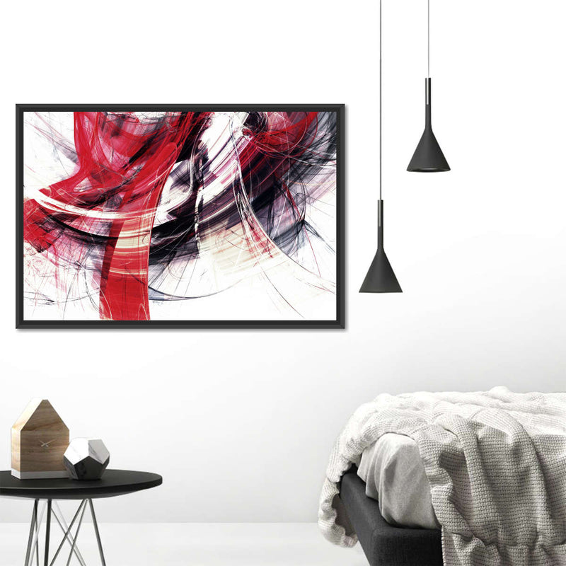 Red Motion Abstract Wall Art