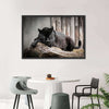Lounging Black Panther Wall Art