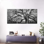 Monochrome Angel Oak Tree Wall Art