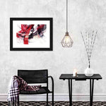 Red Motion Abstract Wall Art