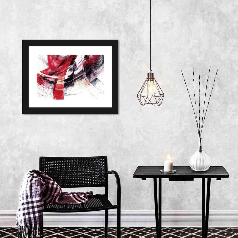 Red Motion Abstract Wall Art