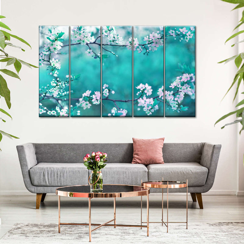 White Cherry Blossoms In Japan Wall Art