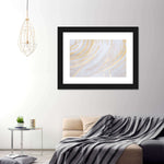 White And Gold Abstract Wall Art