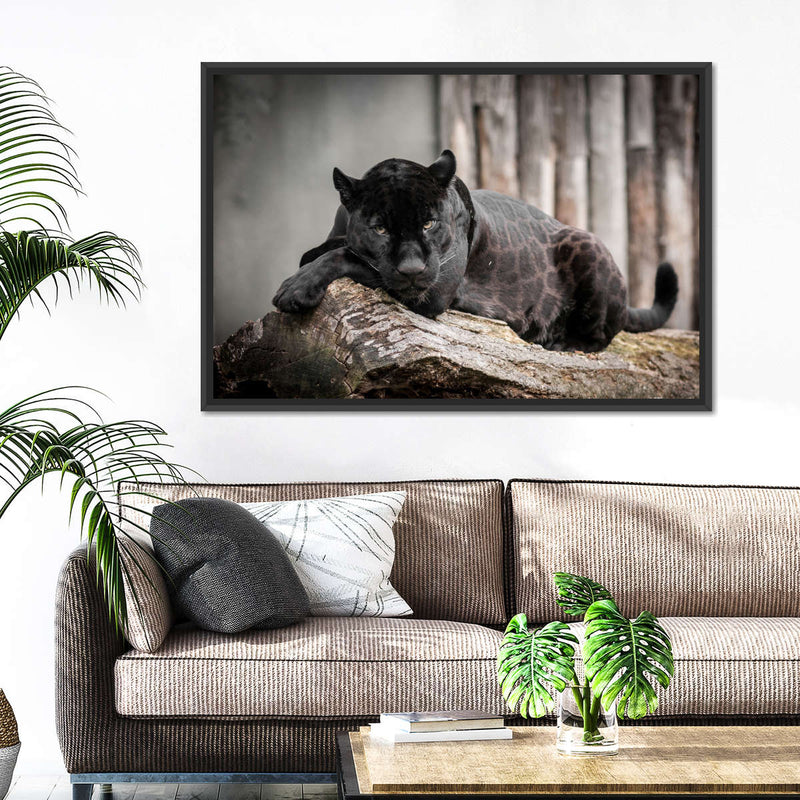 Lounging Black Panther Wall Art