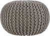 Harmannsdorf Medium Gray Pouf