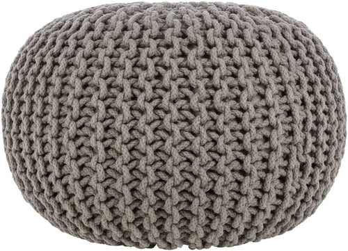 Harmannsdorf Medium Gray Pouf