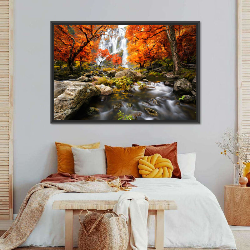 Stunning Autumn Waterfall Wall Art