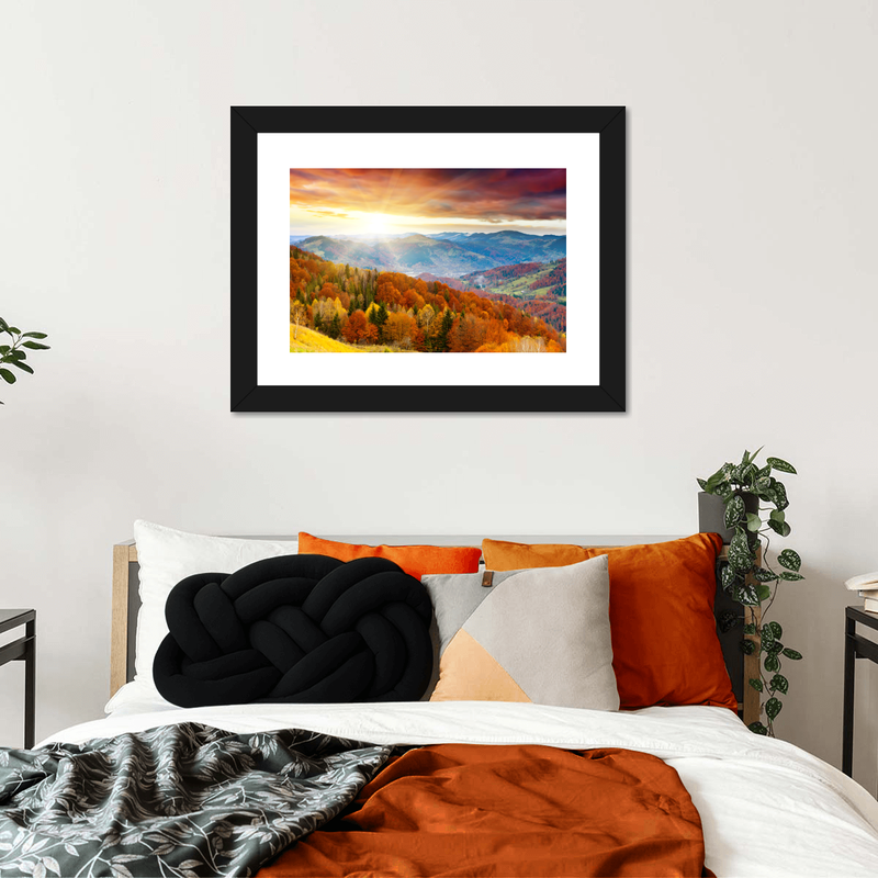 Mountain With Trees Wall Art