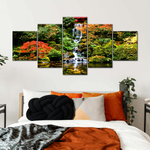 Mesmerizing Japanese Waterfall Wall Art