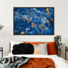 Navy And Gold Abstract Wall Art