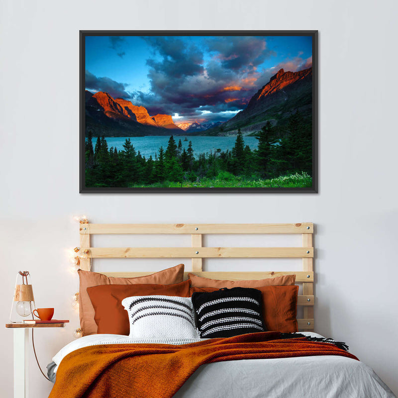 St. Mary Lake Dramatic Sunrise Wall Art