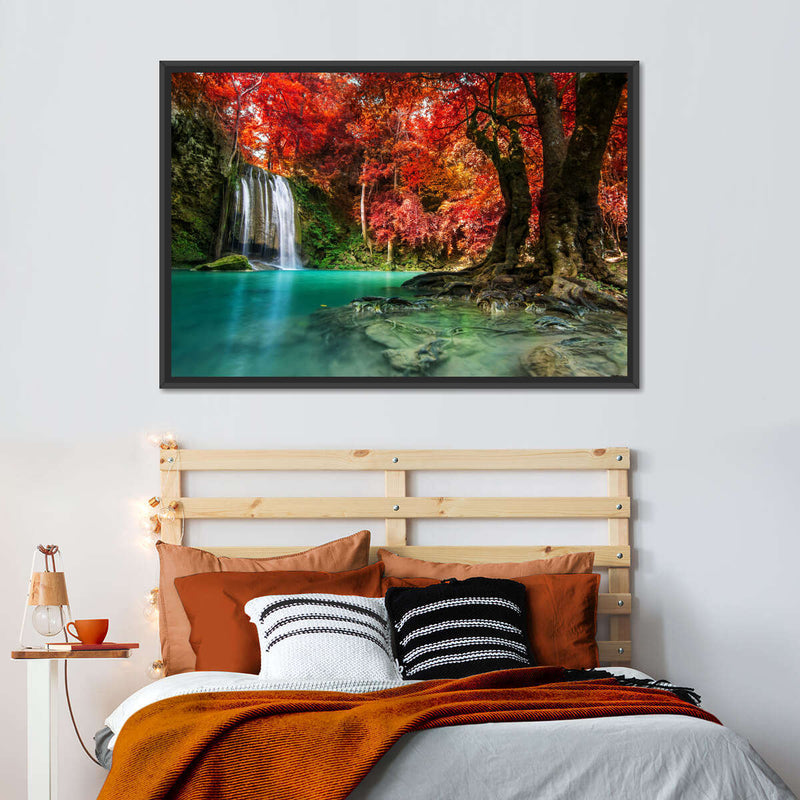Red Waterfall Wall Art
