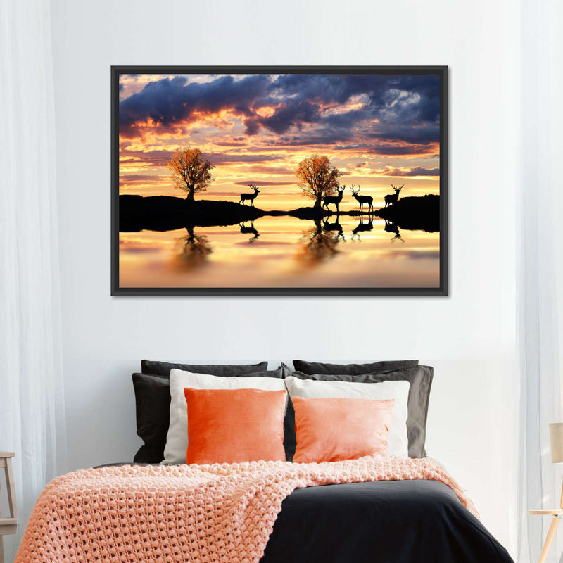 Lakeside Deer Wall Art