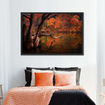 Orange Autumn Lake Wall Art