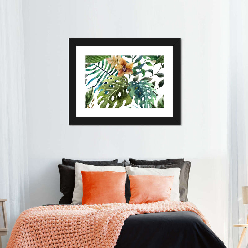 Wild Monstera Leaves Wall Art