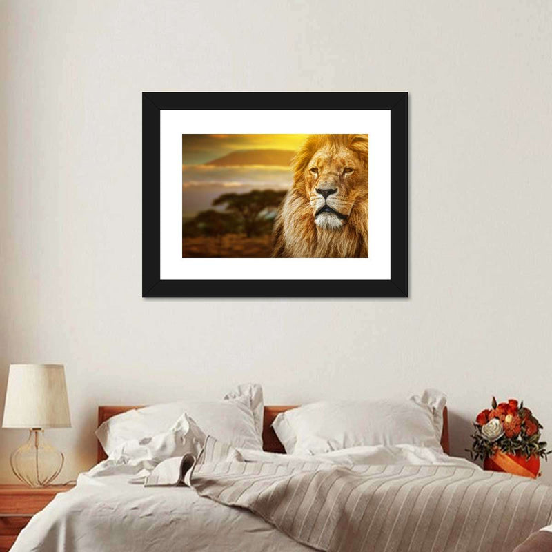 Lion In African Safari Wall Art