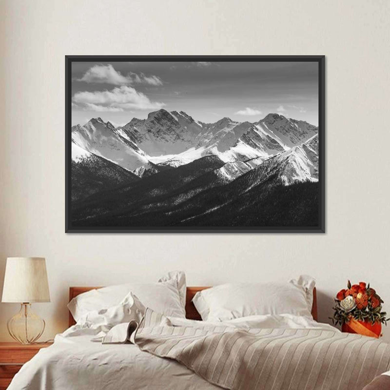 Monochrome Rocky Mountains Wall Art