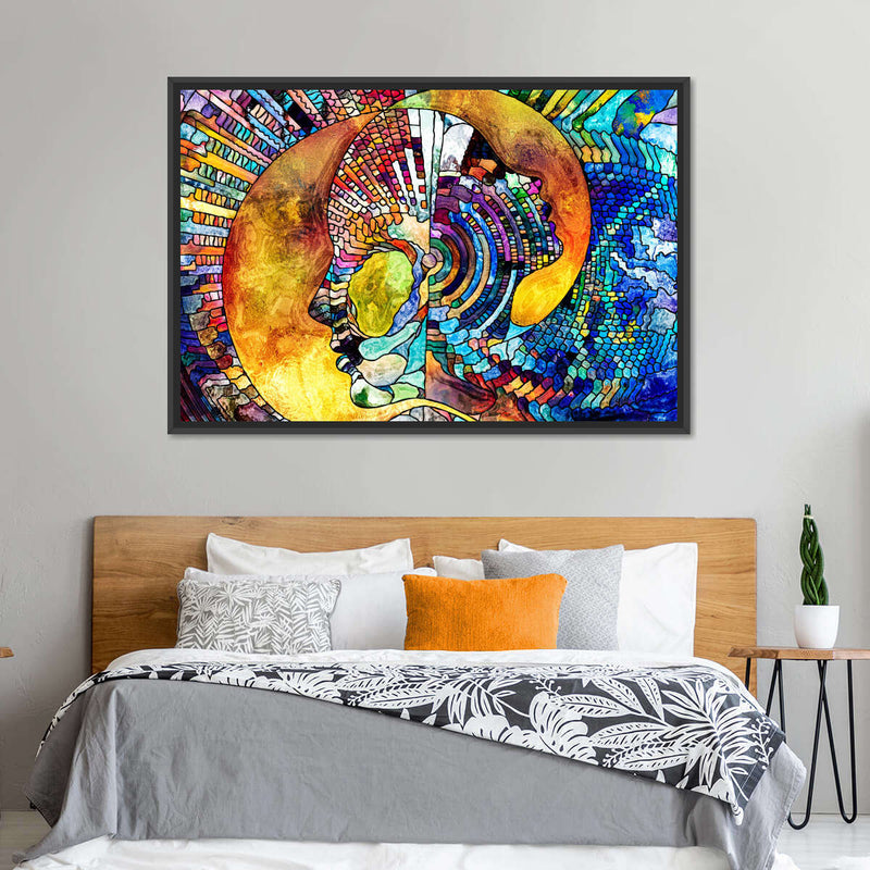 Stained Glass Abstract Figure Wall Art