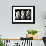 Three White Horses Wall Art