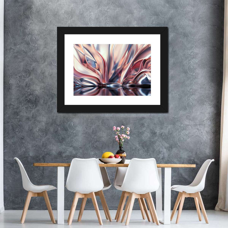 Pink And Silver Abstract Wall Art