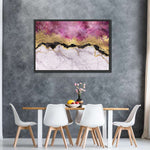 Pink And Gold Abstract Wall Art