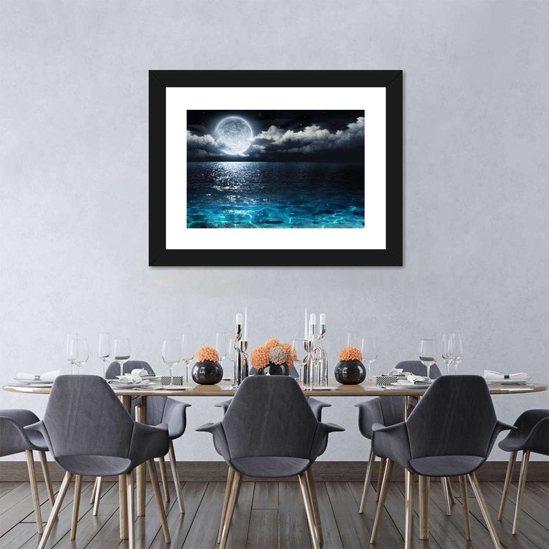 Romantic Full Moon Wall Art