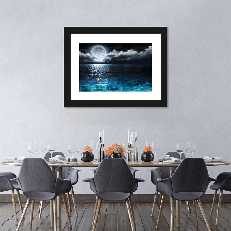 Romantic Full Moon Wall Art