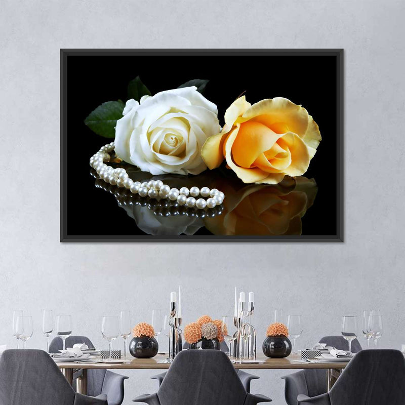 Pearls And Roses Wall Art
