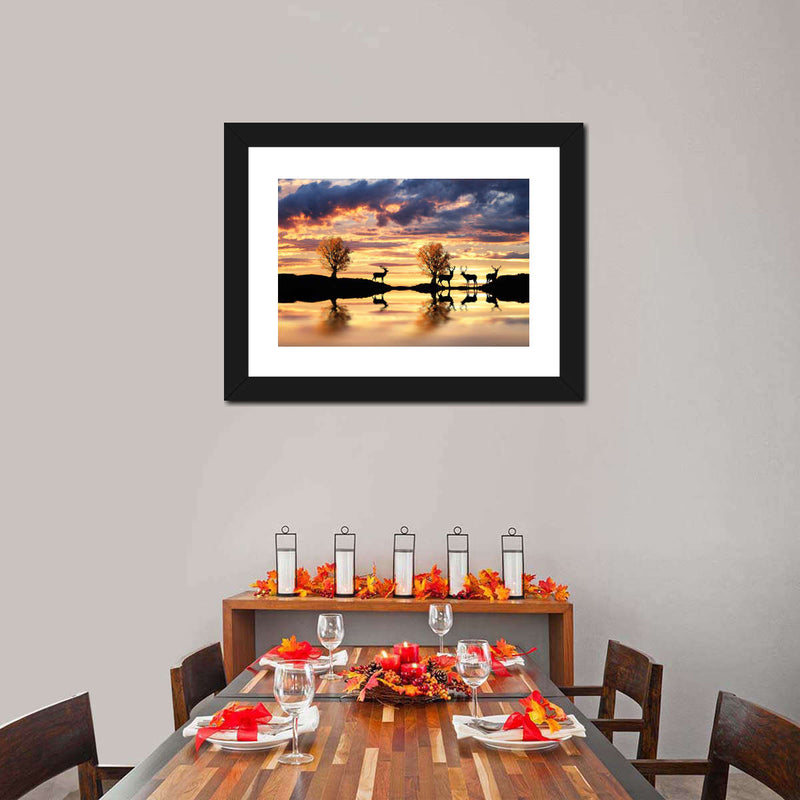 Lakeside Deer Wall Art