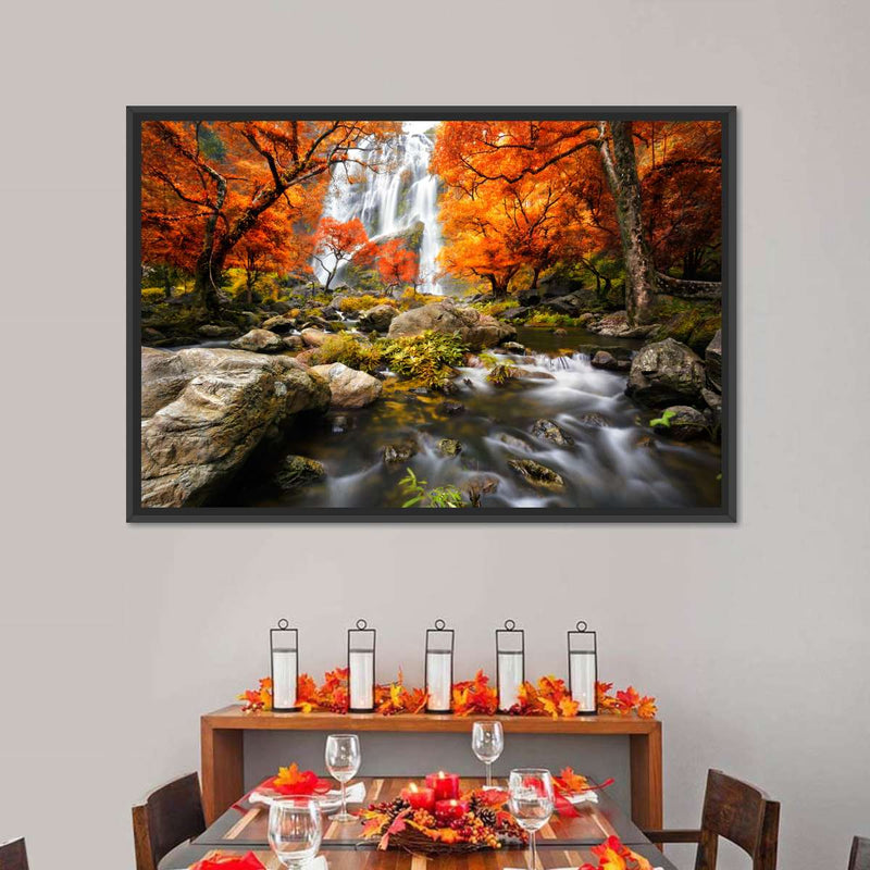 Stunning Autumn Waterfall Wall Art