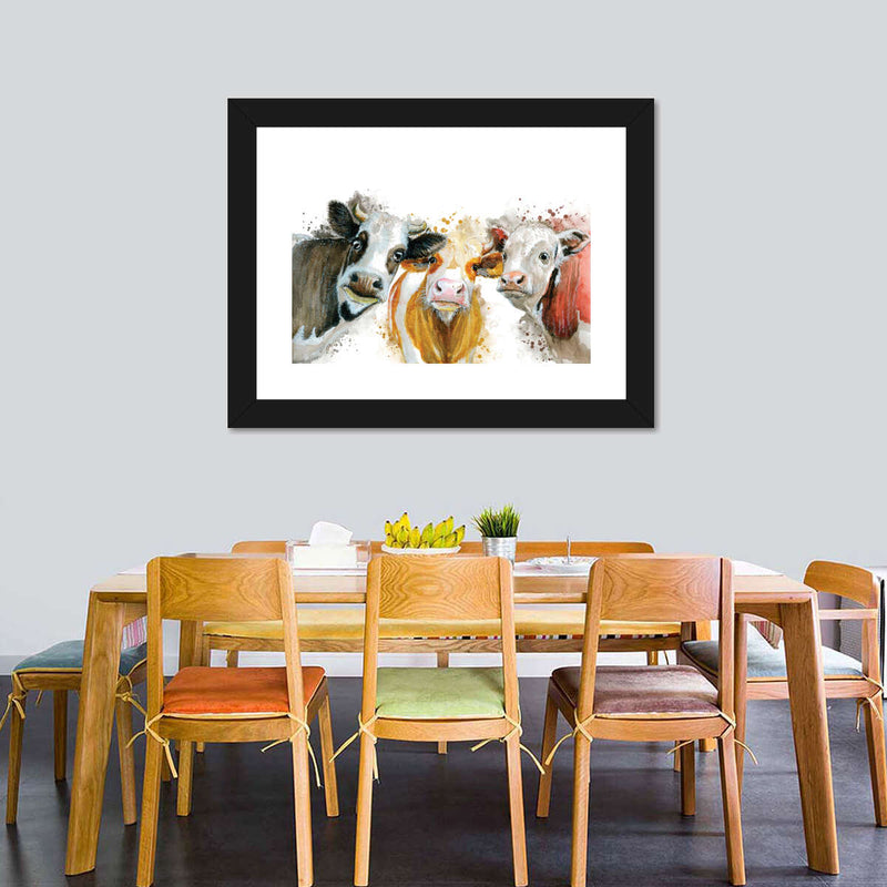 Livestock Cows Splash Wall Art